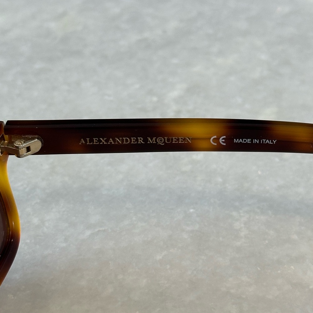 Alexander Mcqueen Brown Tortoise Shell Sunglasses - image 7